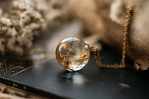 Gold Vermeil dandelion wish pendant
