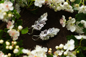 Hawthorne blossom bower earrings ~ Sterling Silver