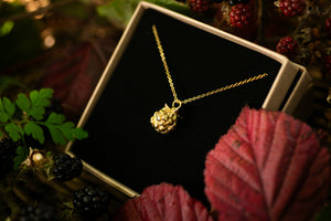 18k Gold Vermeil Blackberry pendant ~ For Healing, Protection & Resilience