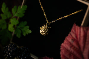 18k Gold Vermeil Blackberry pendant ~ For Healing, Protection & Resilience