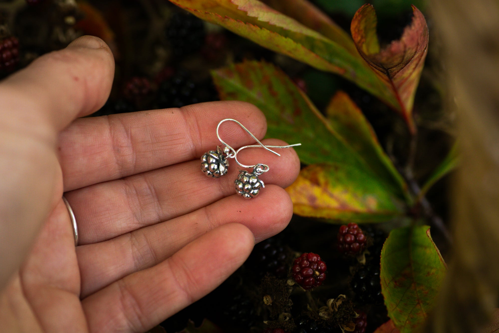 Blackberry drop earrings ~ for Healing,  Protection & Resilience