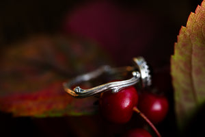 Autumn Hawthorne ring with Garnet ~ For Hope & New Beginnings