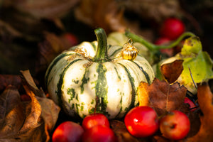 Samhain Pumpkin Pendant in Gold Vermeil