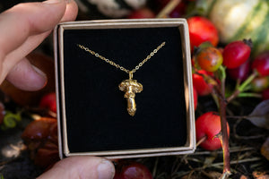 Gold Pookie pendant ~ Fly Agaric mushroom