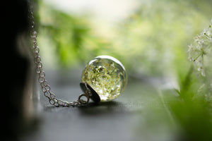 Sterling silver Queen Annes lace pendant
