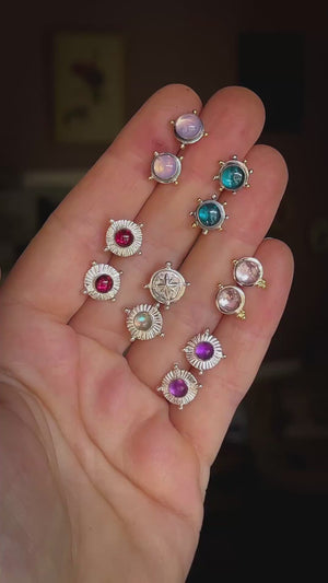 Labradorite & North star stud earrings