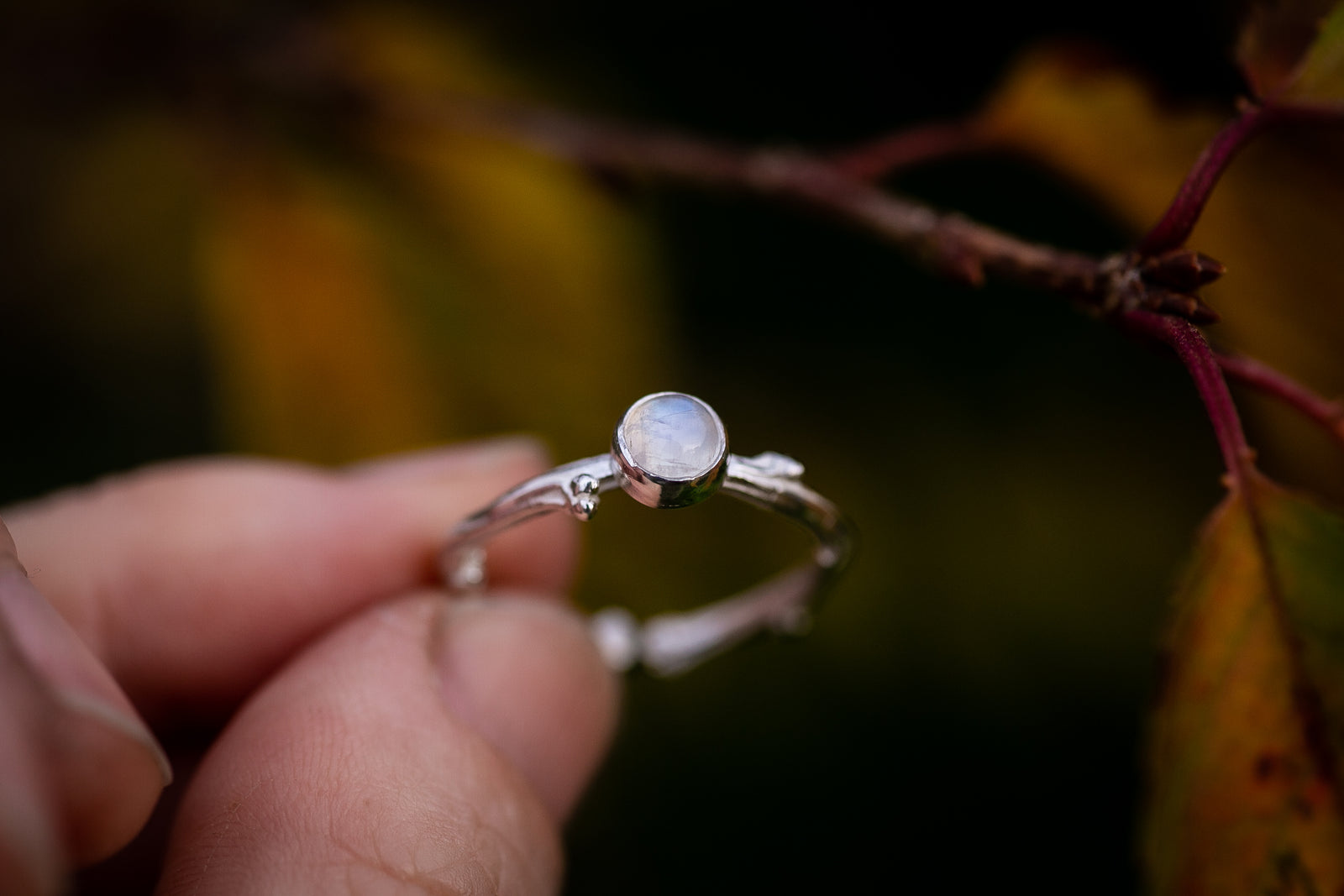 Hawthorne and Moonstone ring