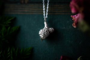 Silver Acorn pendant ~ For Bravery, Strength, Growth & Patience
