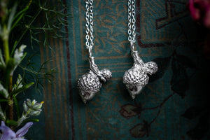 Silver Acorn pendant ~ For Bravery, Strength, Growth & Patience