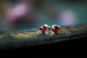 Autumn Blackberry leaf stud earrings