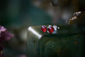 Autumn Blackberry leaf stud earrings