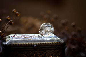 Silver dandelion wish pendant