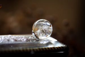 Silver dandelion wish pendant
