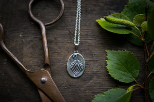 Birch leaf pendant ~ For Growth, Transformation & Protection