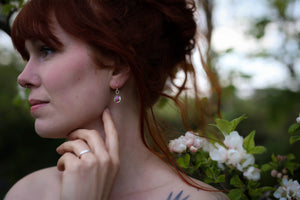 Forget me not drop earrings