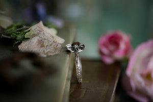 Wild Strawberry blossom ring ~ For Goodness & Luck