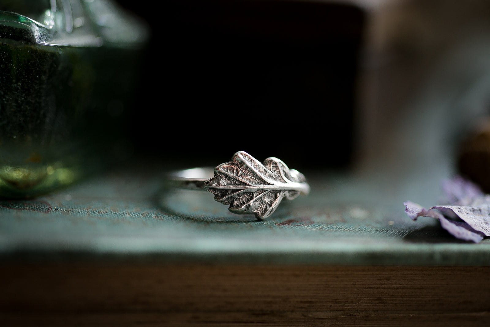 Oak leaf ring ~ For Bravery, Strength, Growth & Patience