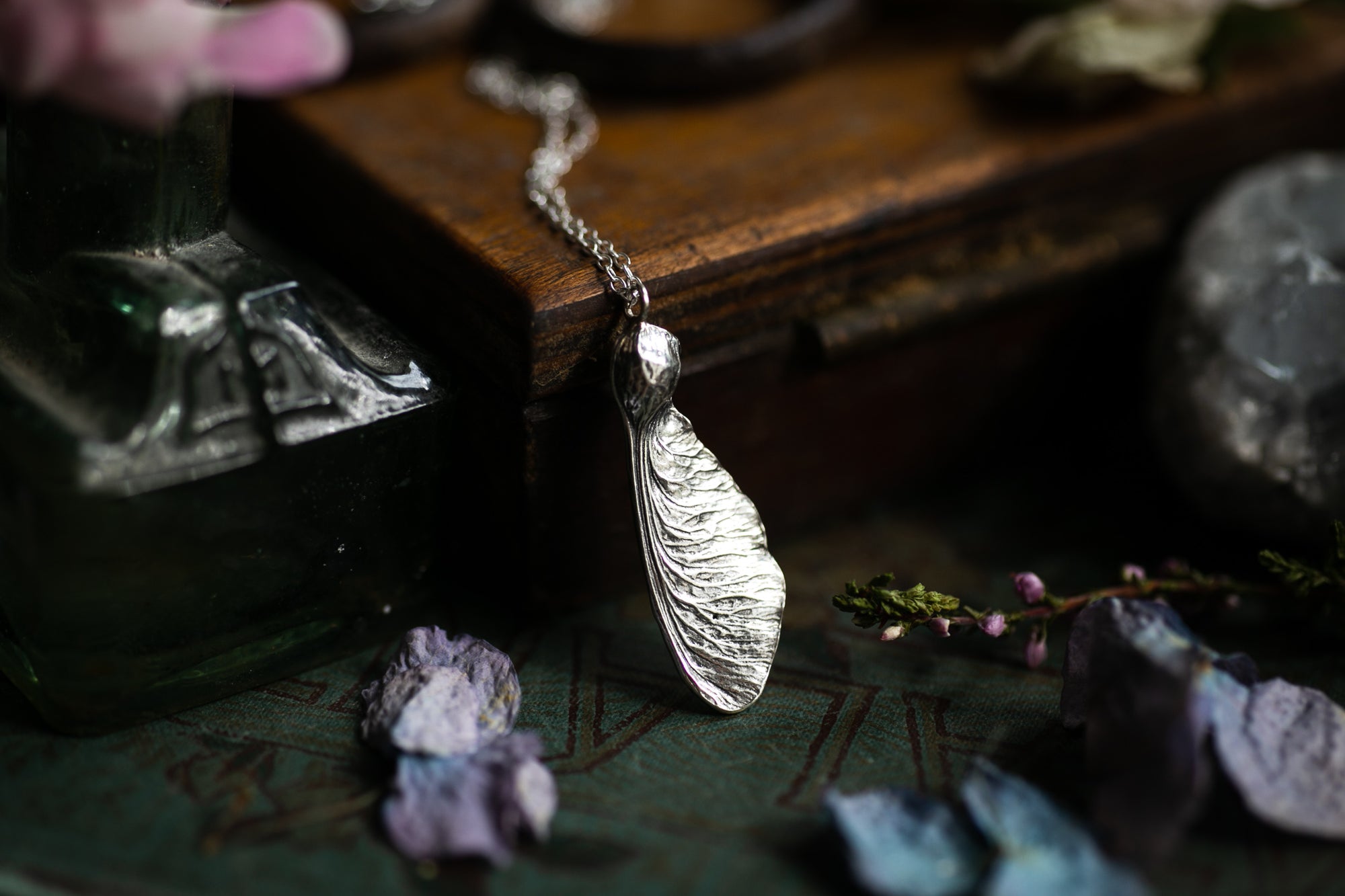 Silver Sycamore seed pendant ~Curiosity, Playfulness & Wonder